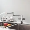 キッチン蛇口yanksmart Chrome Sink Faucet Basin Mixer Water Deckマウントされたシングルホールのためにスイベルを取り付けます