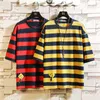 T-shirt da uomo oversize Hip-Hop T-shirt moda casual Maschile in cotone manica corta Stripe Fitness Tee Uomo Blu Estate Streetwear Harajuku