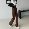 Dżinsy damskie Summer Kobiety Brown High talia luźna prosta szeroka noga dżinsowa kobieta Y2K Casual Streetwear Vintage workowate spodnie 230131