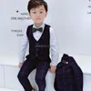 Suits Top Quality Flower Boys Wedding Suit Gentleman Kids Formal Tuxedo Dress Children Party Performance Dress Costume 230131