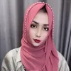 Szaliki Hu9 10pcs Diamond Women Zwykły bąbelek szyfonowy szalik hidżab