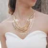 Чокер сияющий металлический кусочек нагрудные колье в стиле свадебные ожерелья для воротника модные украшения аксессуары 2023