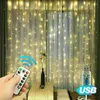 ストリングスクリスマス3M USB LEDカーテンフェストゥーンストリングライトホームガーランド装飾品照明2023ノエルナビダッド装飾