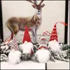Dekoracje świąteczne mini bez twarzy stary lalka świąteczna drzewo pluszowe gnome santa wiszący wisiorek dekoracja domowej imprezy hang ozdoby vt dh8j7