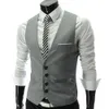 Mens Vests Suit Business Casual Waistcoat Formal Gilet Slim Style Clothing Workwear 230131