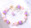Strand Beaded Strands Natural Lavender DIY Pink And Purple Color Contrast Small Fresh Style Bracelet Inte22