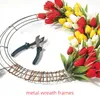 Decorative Flowers 10pcs 8/12inch Round Hoop DIY Christmas Decoration Wire Wreath Frame Wall Hanging Sturdy For Wedding Metal Valentines