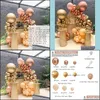 Décoration de fête 96pcs Morandi Peach Chrome Rose Gold Balloon Garland pour le mariage Balloons de Noël Balloons décorations Set Drop DH8NB