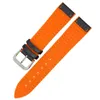 İzle Bantları ZLIMSN Karbon Fiber Silikon Bant Universal Strap Kauçuk Bilek Aksesuar Su Geçirmez Üç Renk 18mm 20mm 22mm DI22