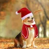 Abbigliamento per cani Vestiti natalizi per animali domestici Costume invernale Cucciolo di gatto Cappotto Giacca Completo Berretto Sciarpa Mantello Abbigliamento caldo per cani Gatti