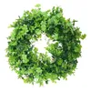 Flores decorativas Wreath Wreath St Patricks Dia Decorações de Portas Verdes Frente Garland Greathery Greaths Shamrock Shamrocks