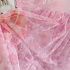 Девушка ES Girls Summer Mesh Outter Wear Детская одежда детская детская одежда сладкая цветочная vestidos роман розовый цветочный платье принцессы 0131