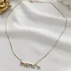 Pendant Necklaces 2023 Korean Fashion Colorful Crystal Choker For Women DIY Design MAMA Necklace Jewelry Mother's Day Gift