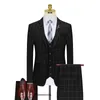 Męskie garnitury Blazers Four Seasons Business Casual Professional Professional Single Breasteed Youth Trzyczęści Suitsmen's