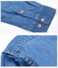 Men's Casual Shirts Quality Warm Winter Denim Jeans Dress Men Fleece Lined Velvet Button Down Brand Male Bottoming M4XL 230201