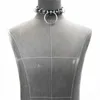 Choker sexig trendig vintage charm rund gotisk nit krage halsband smycken läder harajuku kvinnor punk halsband