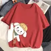 Polos Femmes Mignon Dessin Animé Filles T-shirt Pur Coton Streetwear Classique Casual Tops Taille Extra 100kg Porter Lâche Été Femme T-shirts