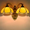 Wall Lamp Single Head British Minimalist Creative Corridor Stained Glass Double Garden Color Living Room