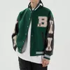 Chaquetas para hombres Streetwear Varsity Bomber Jacket Hombres Abrigos de béisbol Furry Bone Patchwork Color Block Mens Unisex 2023SSMen's