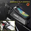 Panniers s NEWBOLER Bike 2L Frame Front Tube Cycling Bicycle Waterproof Phone Case Holder 7.2Inches Touchscreen Bag Accessorie 0201