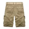 Men's Shorts Summer Cargo Shorts Men Cotton Casual Shorts Mens Solid Color Knee Length Fashion Multi Pocket Short Pants Man Plus Size G230131