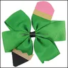 Bomboniera da 5 pollici Moda Kid Bow Forcina Fermagli per capelli Ragazze Grande Bowknot Barrette Ragazza Manuale Fiocchi a nastro Clip Accessori per bambini Dhbwk