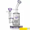 TORO Oil Rigs Glass Gong Jet Perc Bong viola a nido d'ape gorgogliatore tubi d'acqua inebriante dab rig Pipe bong percolatore ciotola piccolo mini Narghilè