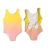 Maillots de bain pour enfants Digner Maillots de bain une pièce pour bébés filles Marque Maillots de bain pour enfants en bas âge Bikini Lettre complète Imprimé Plage Piscine Sport Maillots de bain Jeunes nourrissons Kid