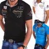 Heren polos zogaa 2023 polo shirt mannen anti-shrink print polyester mode heren kleding 5 kleuren 3xl man shirts hoge kwaliteit