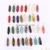 Charms Natural Crystal Stone Amethyst Irregar Shape Pendants For Necklace örhängen smycken gör droppleverans fynd Comp dhgarden dhp6f