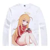 メンズTシャツクールプリントアニメシャツガブリエルドロップアウトTシャツマルチスタイルの長袖ホワイトテンマガブサタニアコスプレカワイイ