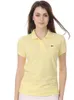 Damen Polos im Angebot Original Mesh 100 % Baumwolle Sommer Damen Kurzarmhemden Tops Stickerei Fischhemd T-Shirts 230131