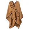 Sjaals dames sjaalomwikkel poncho ruana cape open voorste trui vest voor herfst kimono winter vakantie ponchos dames capes