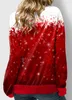 Kvinnorjackor Red Christmas Snowman Sweatshirt For Women Winter Long Sleeve Cute Fashion Hoodie Casual Loose Pullovers Santa Claus 230131