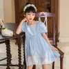 Girl's es New Girls Summer Kids Retro Princess Dress Cute Children Fashion Party Clothing #6838