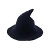 Berets Halloween Party Witch Wizard Hats Kink Kinted-wełna do maskaradowej cosplay