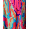 Женские блузки сексуальные свободные блузки элегантная абстрактная абстрактная печатная цепная ремешка Полово с холодным рубашкой для рукава с размахиванием