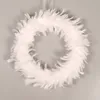 Decorative Flowers 11.8inch Door Front Wreath Po Props Halloween Hanging Artificial White