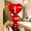 파티 장식 I Love U Balloon Red Heart Balloons Valentine Day Decorations and Gift Idea wing and wedning read de dhyqi