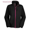 Winter Womens Fleece Jackets Oberbekleidung Down-Schichten Marke Windproof warmes Softschalen Sportbekleidungsmäntel schwarz rosa S-XXL
