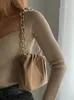 TShirt da donna Elegante Chic Beige Camicette tagliate a maglia Moda donna Sexy Camicie con colletto quadrato Ragazze Streetwear Top casual 230131