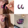 Stud Fashion Jewelry S925 Sier Needle ￶rh￤ngen f￶r kvinnor CSHAPED EAR RING KONTRAST FￄRG ZIRCON DROP LEVERANS DHV8L