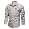 Mens Casual Shirts Mens Casual Shirt 5xl 6xl Male Over -tröja Militär bomullsskjortor Män varumärke Kläd Fritidskjorta BLOUSE AF1388 230131