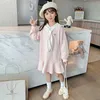 Girl's Fresh style kids' wear Baby Girls Clothes Cotton Sailor collar Straight Dresses Primary school girls Casual Dress Autumn