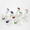 Narguilés verre Bong conduites d'eau 7 pouces Dab Rig peint personnages de dessins animés avec 14mm mâle herbe bol quartz banger clou