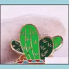 Broches Broches Émail Broche Broche Dessins Animés Ne Soyez Pas Une Pique Cactus Sac À Dos Chapeau Sac Épinglettes Badges Femmes Hommes Mode Bijoux Acces Dhoxk