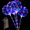 Outros suprimentos de festa de evento 20 polegadas Balão de bolhas transparente de brilho LED LIGHT UP BOBO BALLOONS PARA BEBÊ SHARP SHOB DO BABELHO Decoração de casamento 230131