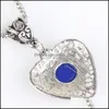 Pendant Necklaces Fashion Jewelry Hollow Out Heart Evil Eye Necklace Blue Eyes 3762 Q2 Drop Delivery Pendants Dhlgs