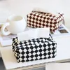 Tissue Boxes Napkins Box Er Modern And Simple Plaid Checkerboard Print Paperpum Waterproof Storage Holder Paper Container Drop Del Dhetj