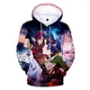 Hoodies masculinos O surgimento de escudo herói 3D Anime Harajuku Sorto Mulher Mulher Hoodie de Armazenamento de Fashion